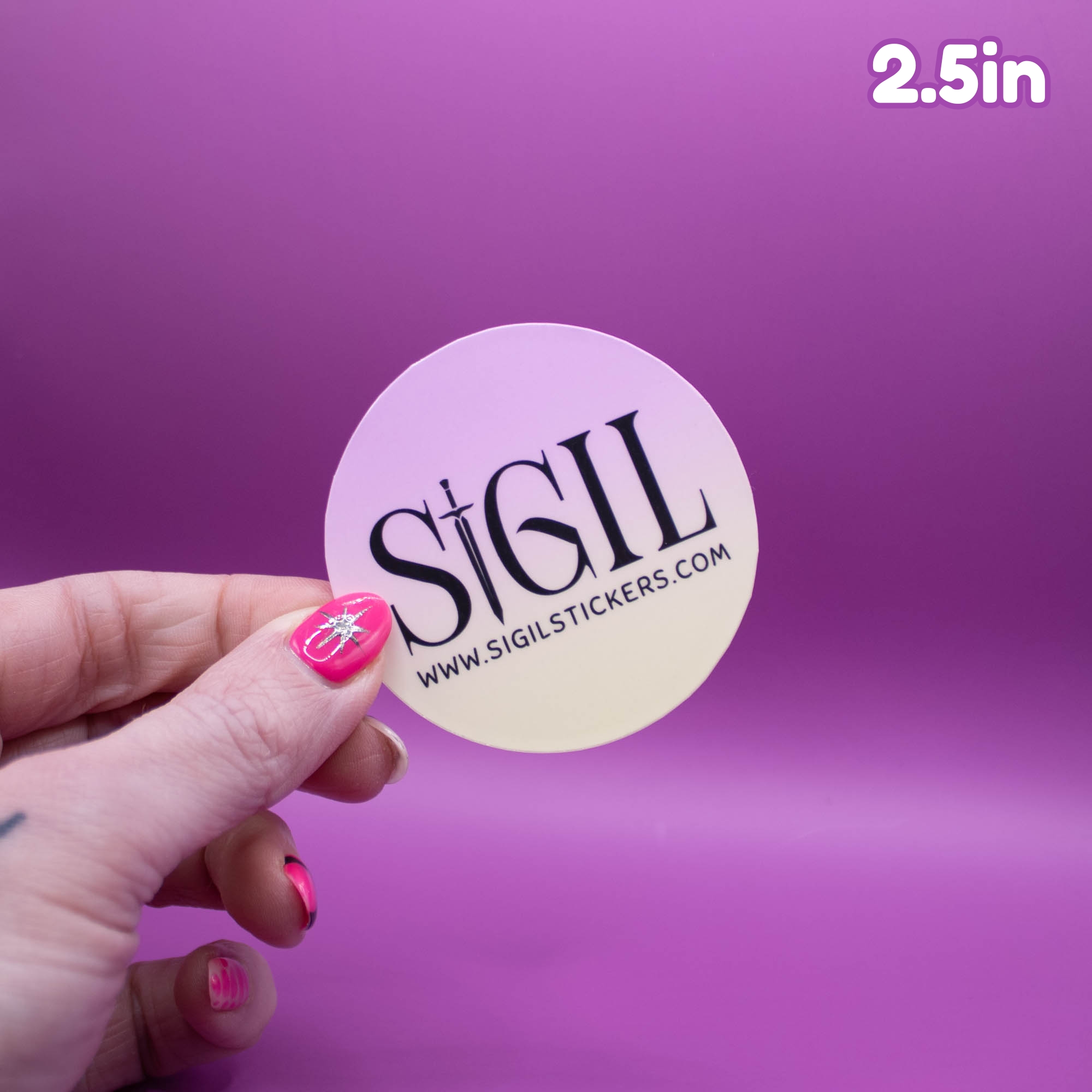 Sample Sizes- 2.5 inch with text