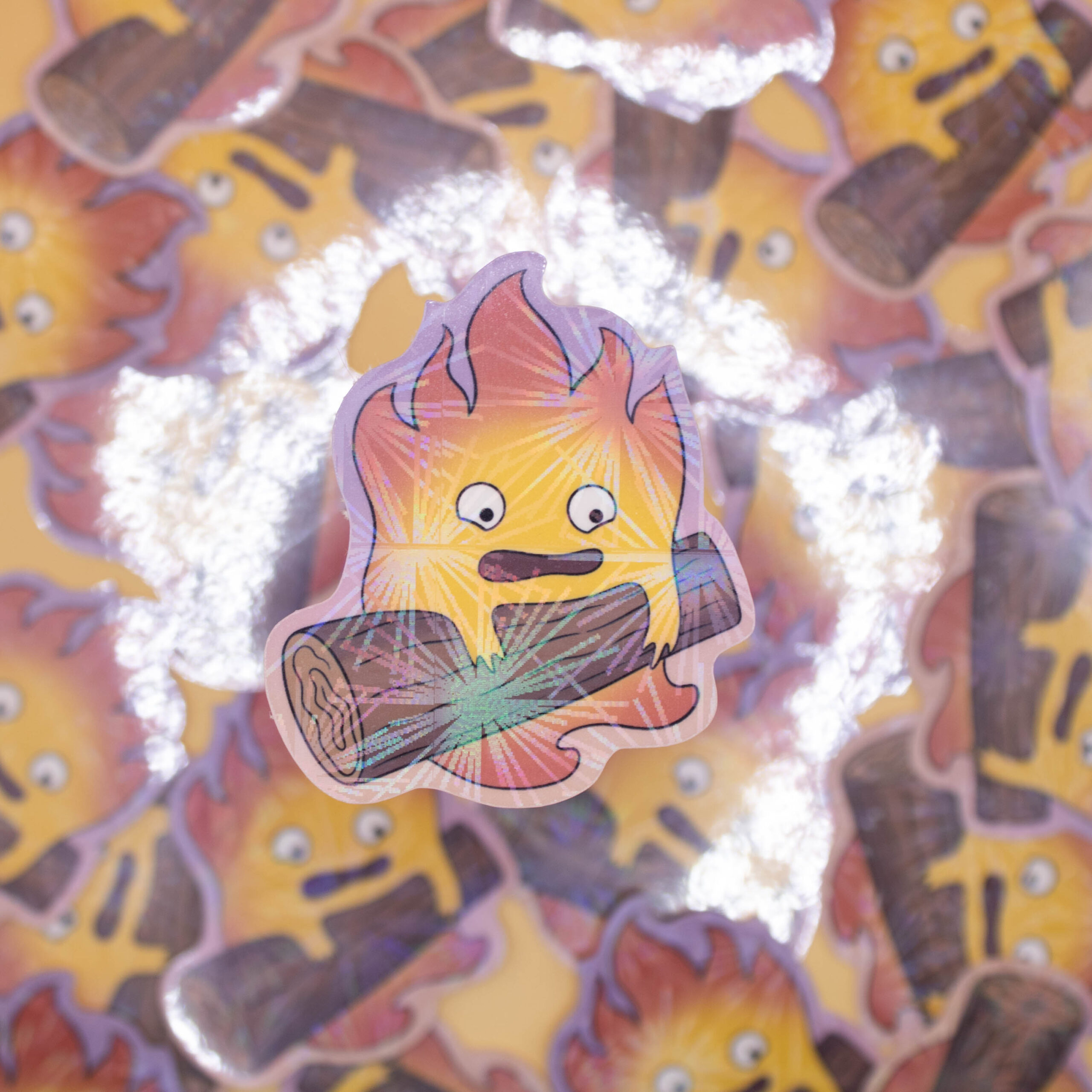 Calcifer On A Log (2)