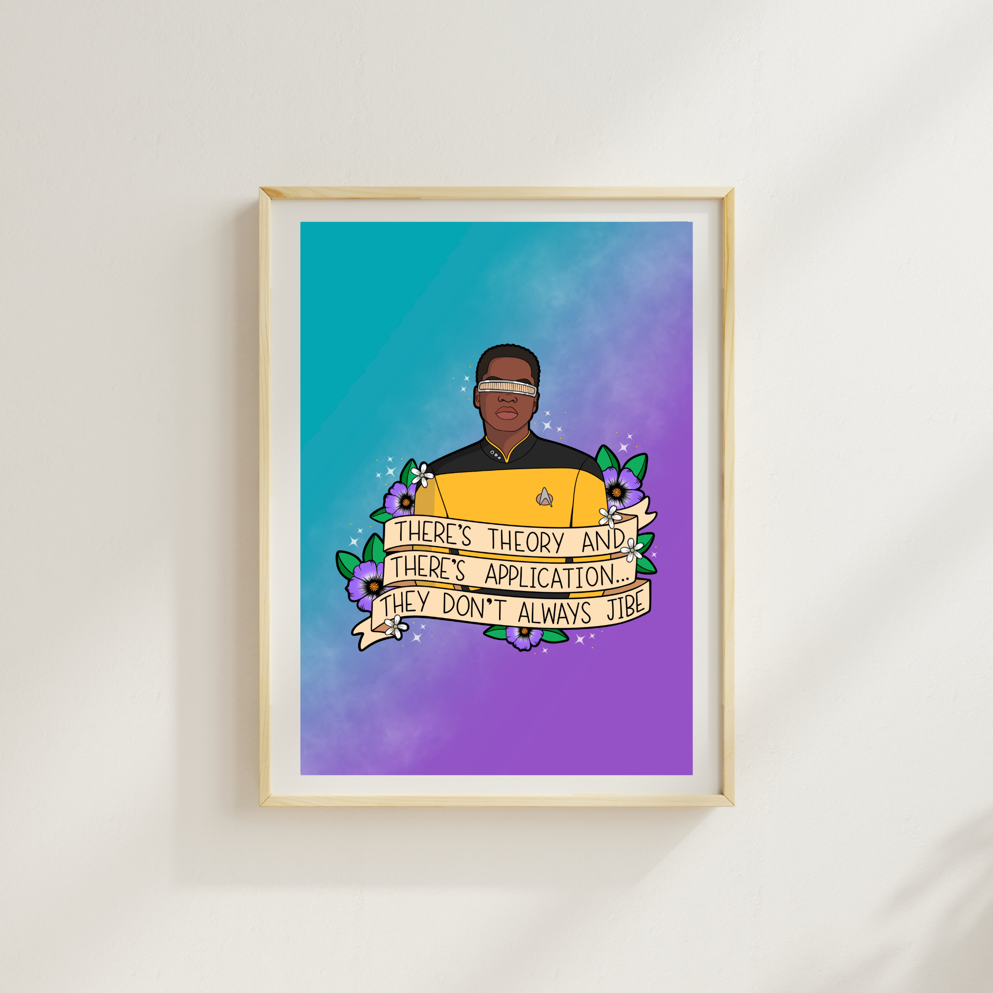 Geordi Bridge Crew Art Print