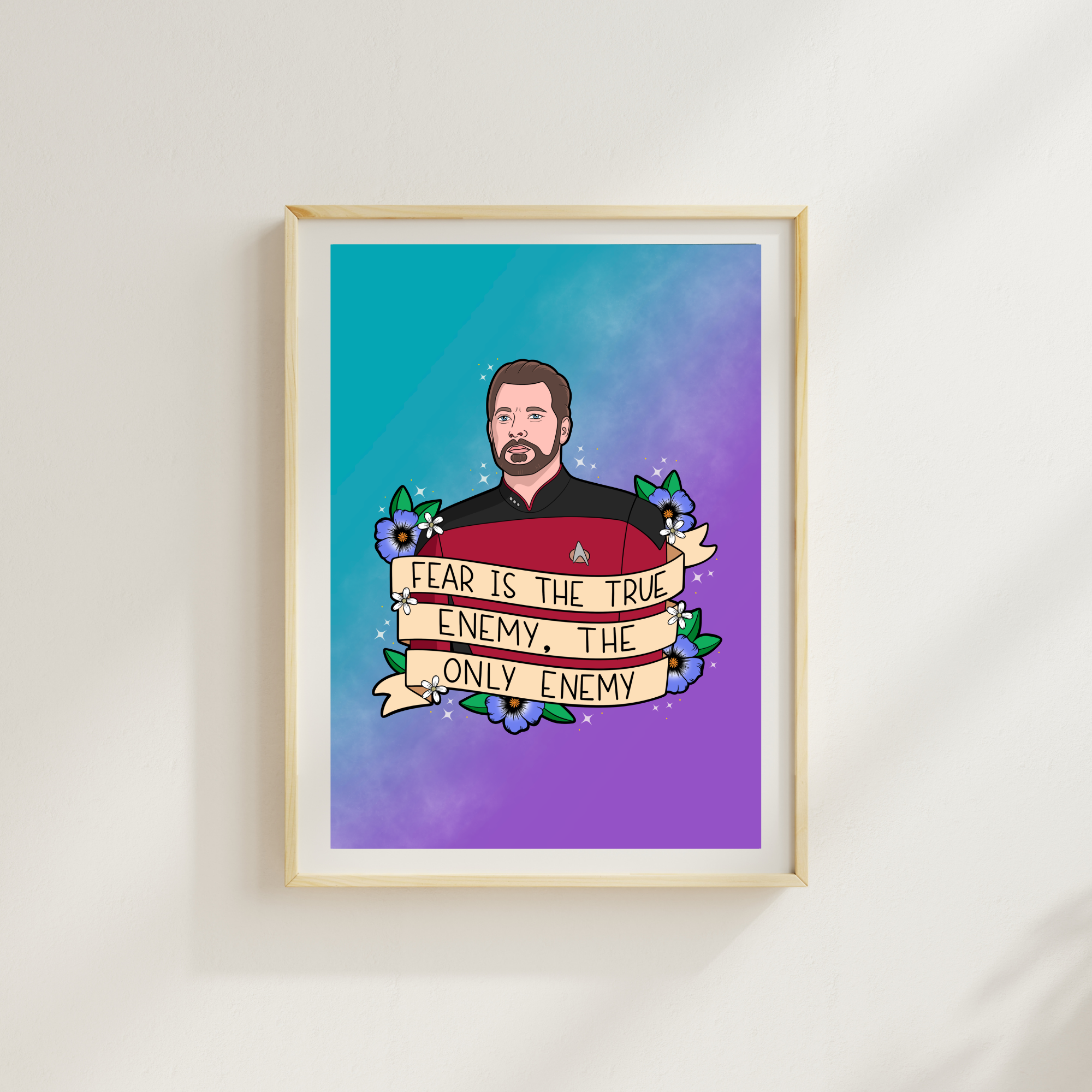 Riker Bridge Crew Art Print