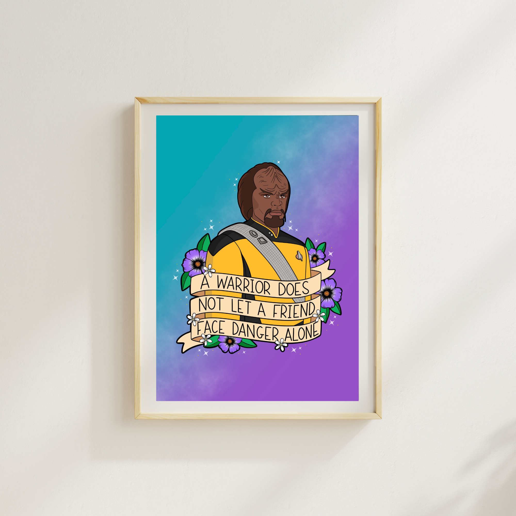 Worf Bridge Crew Art Print